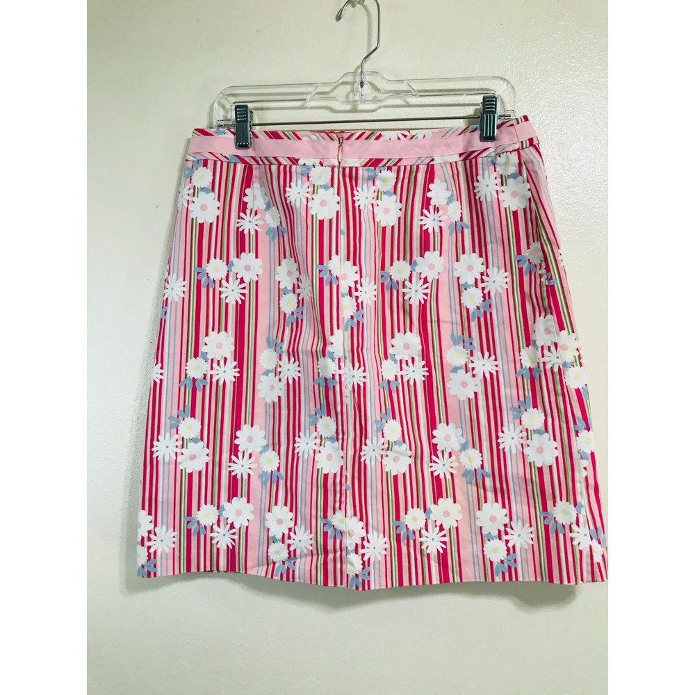 Duck Head Women's Striped Floral Cotton Skirt, Size 12 - Picture 4 of 4